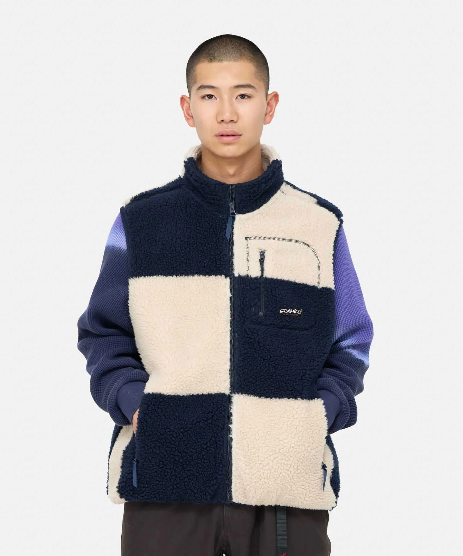 Gramicci Checkered Sherpa Vest