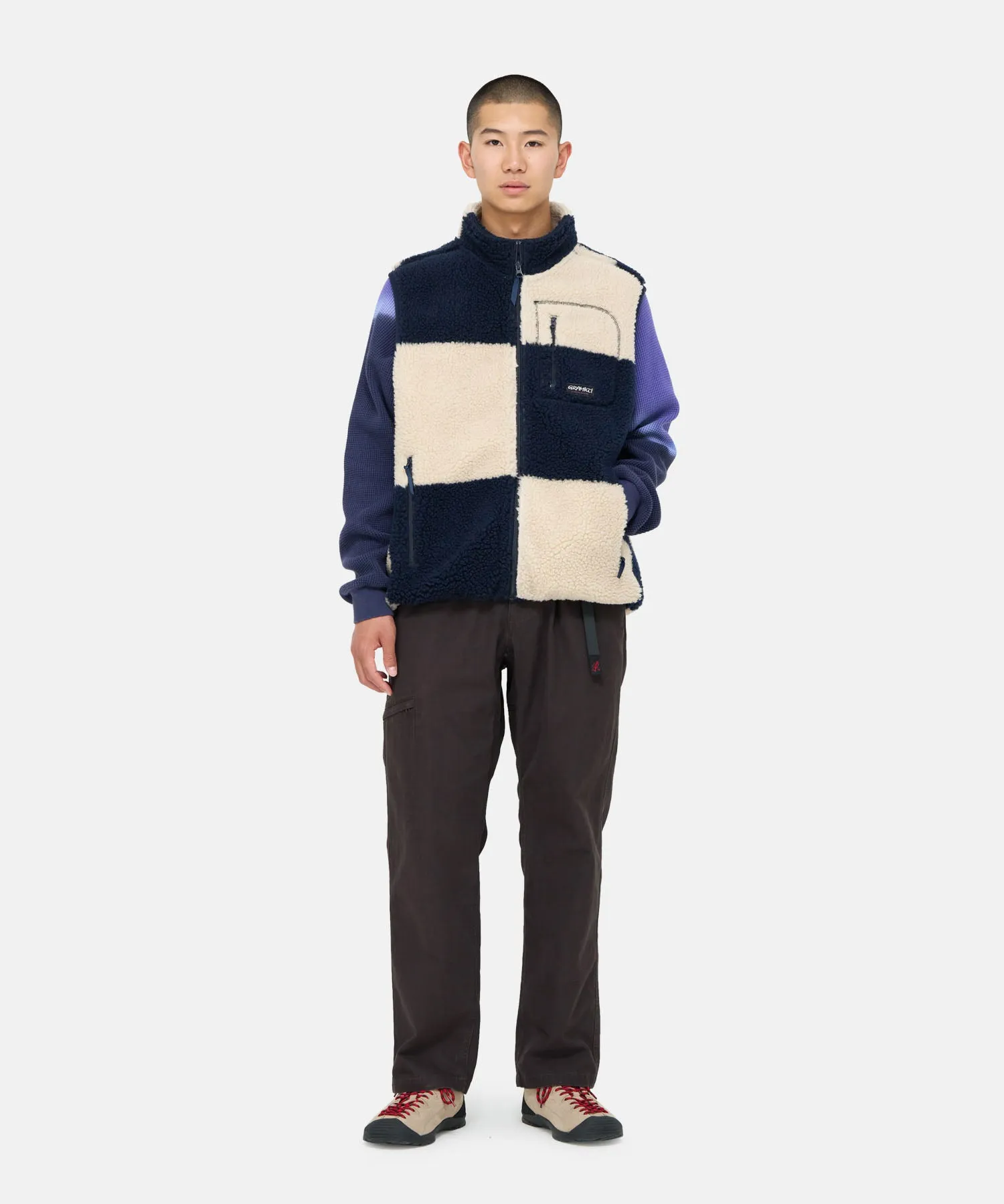 Gramicci Checkered Sherpa Vest