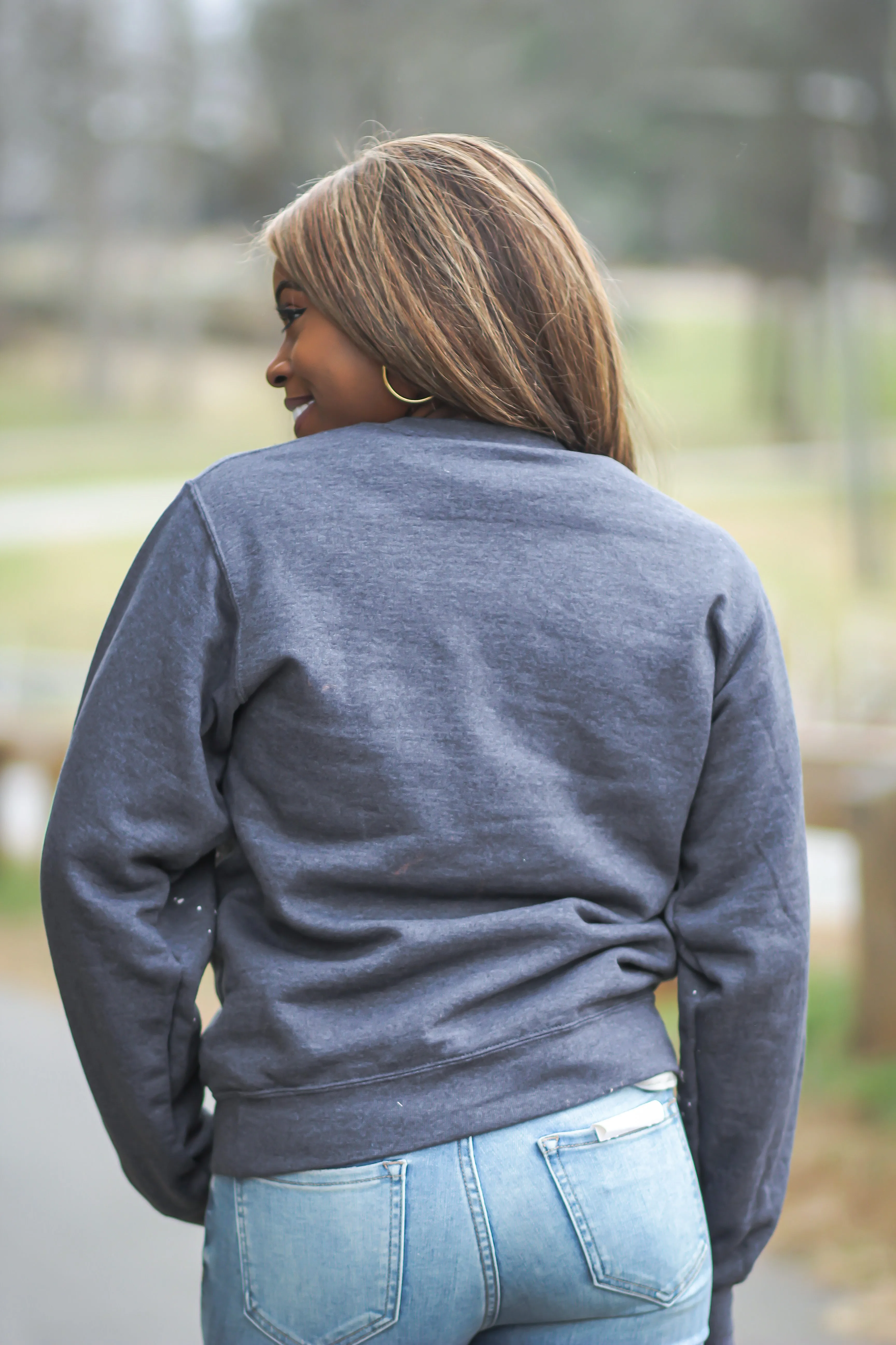 Happy Camper Bleached Graphic Crewneck