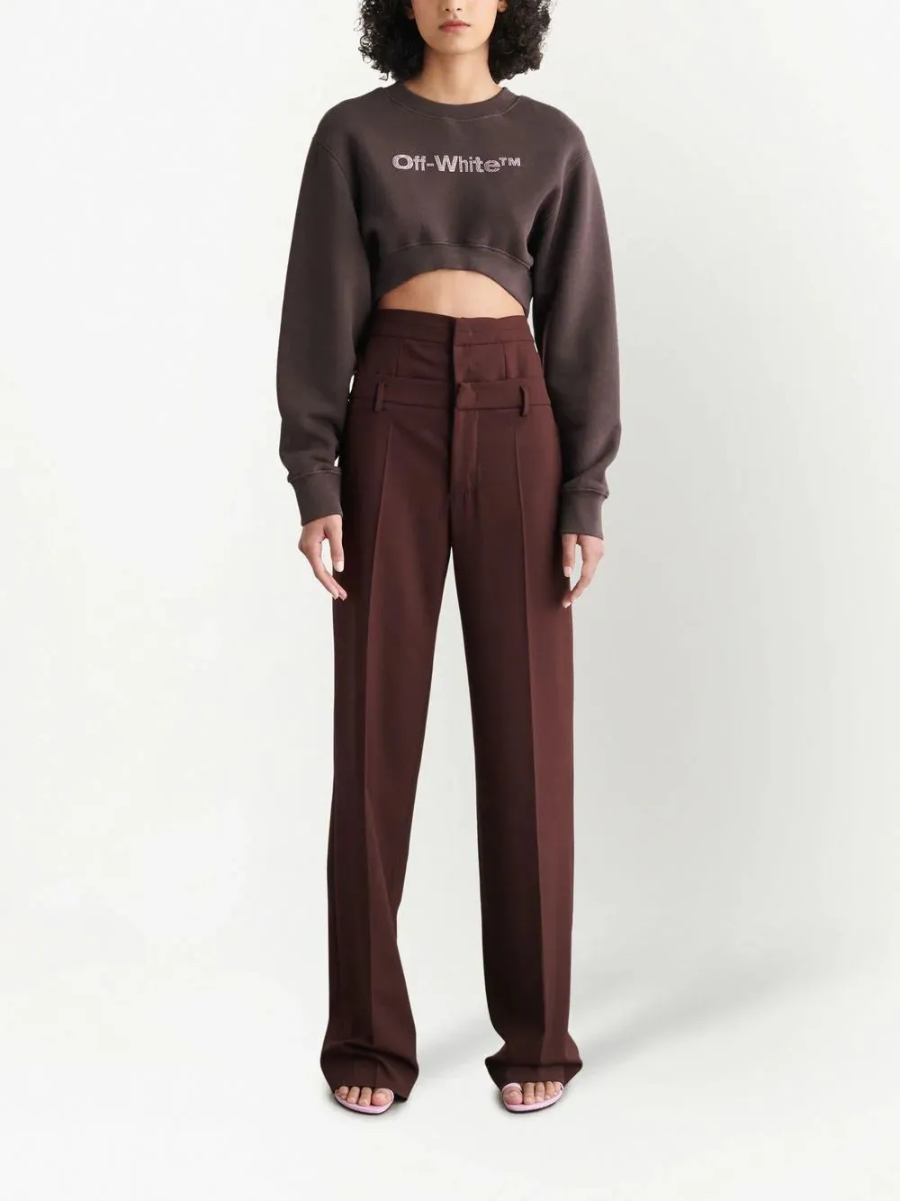 HIGH DOUBLE-WAIST EFFECT TROUSERS