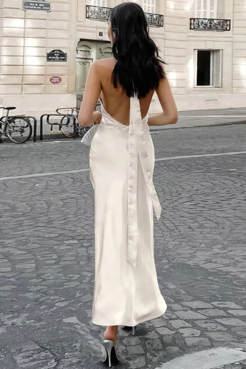 High Waist Halter Neck Mermaid Dress