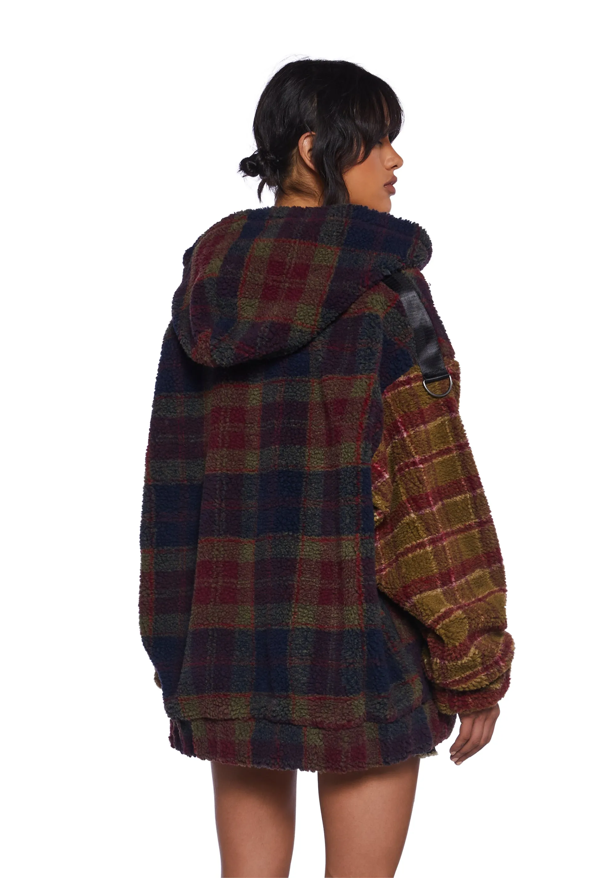 I Don’t Care Hooded Sherpa Jacket
