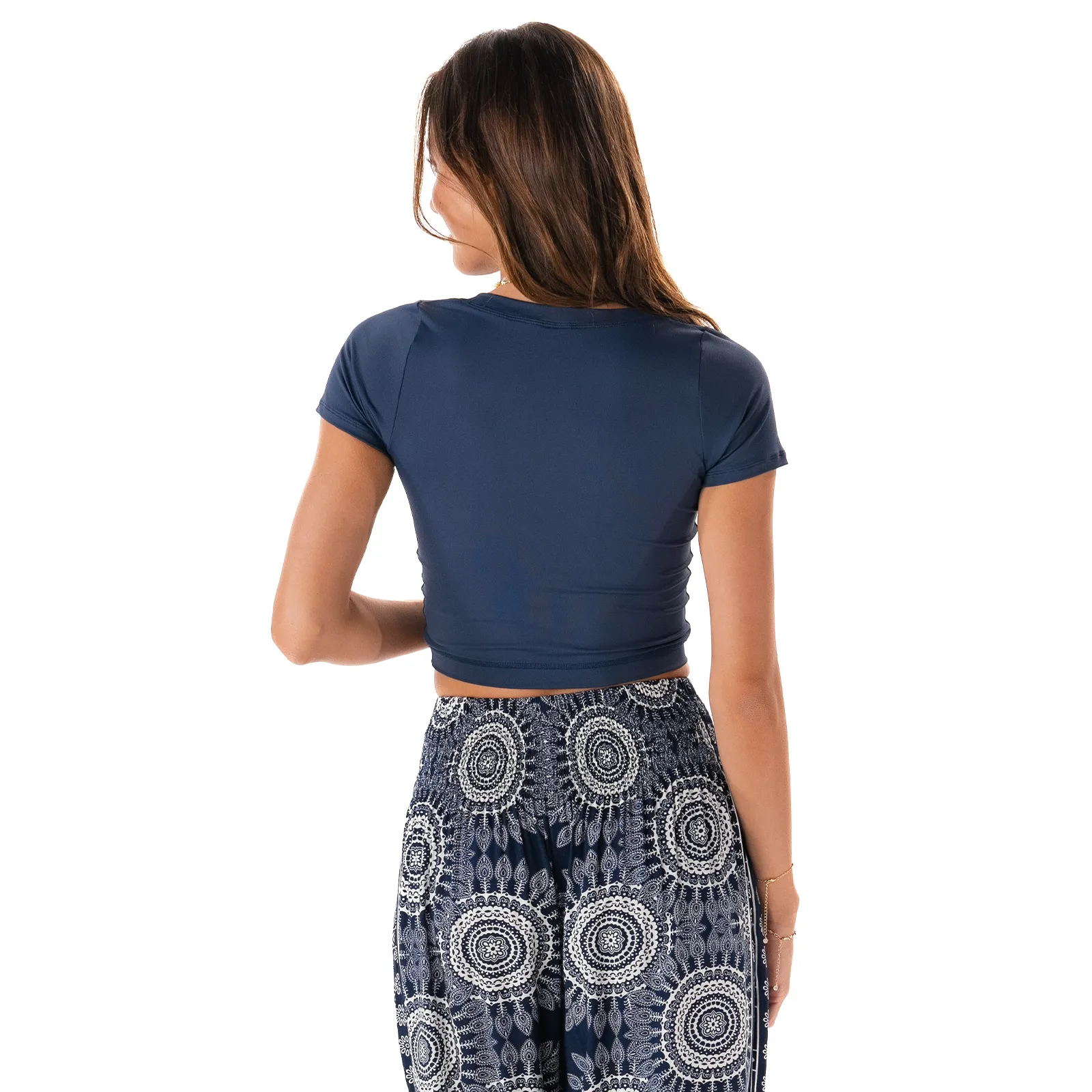 Inkwell Cropped Yin Scoop Neck Top