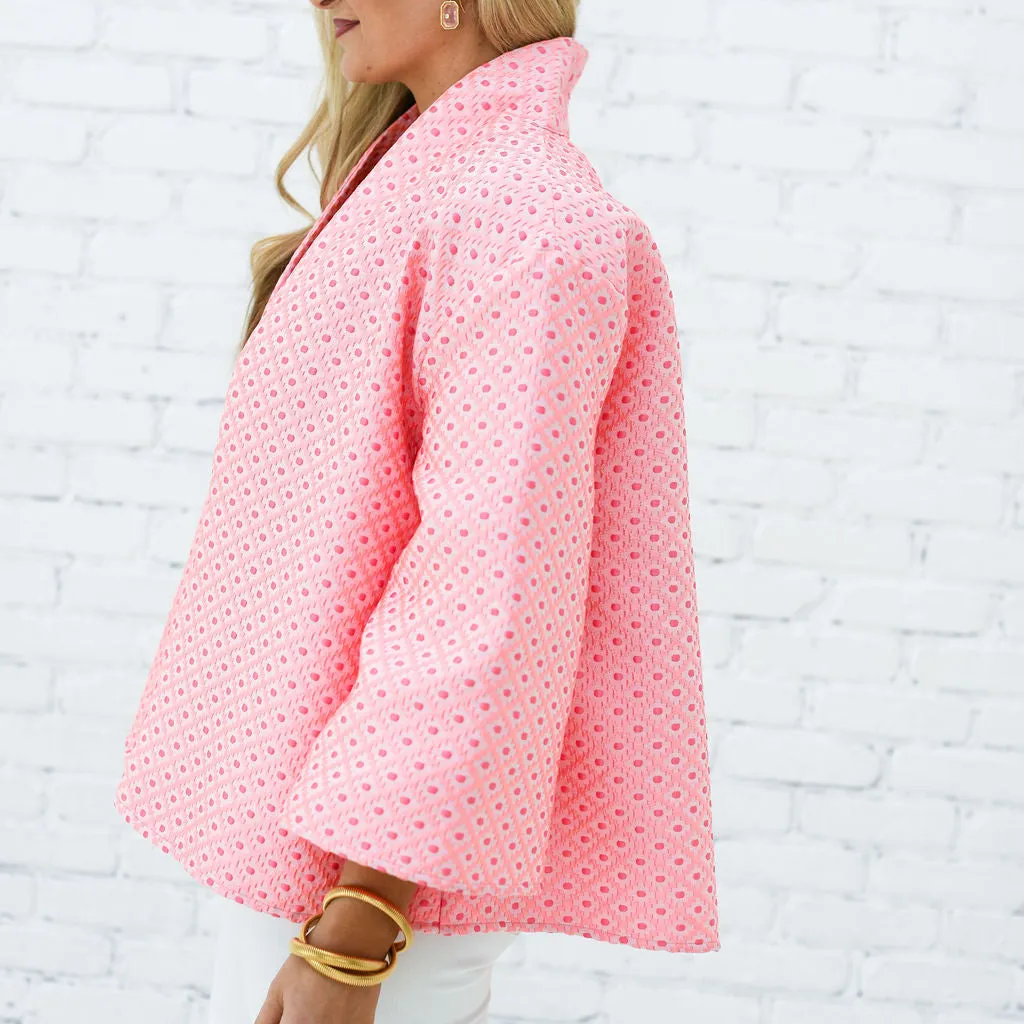 Jackie Jacquard Jacket Coral
