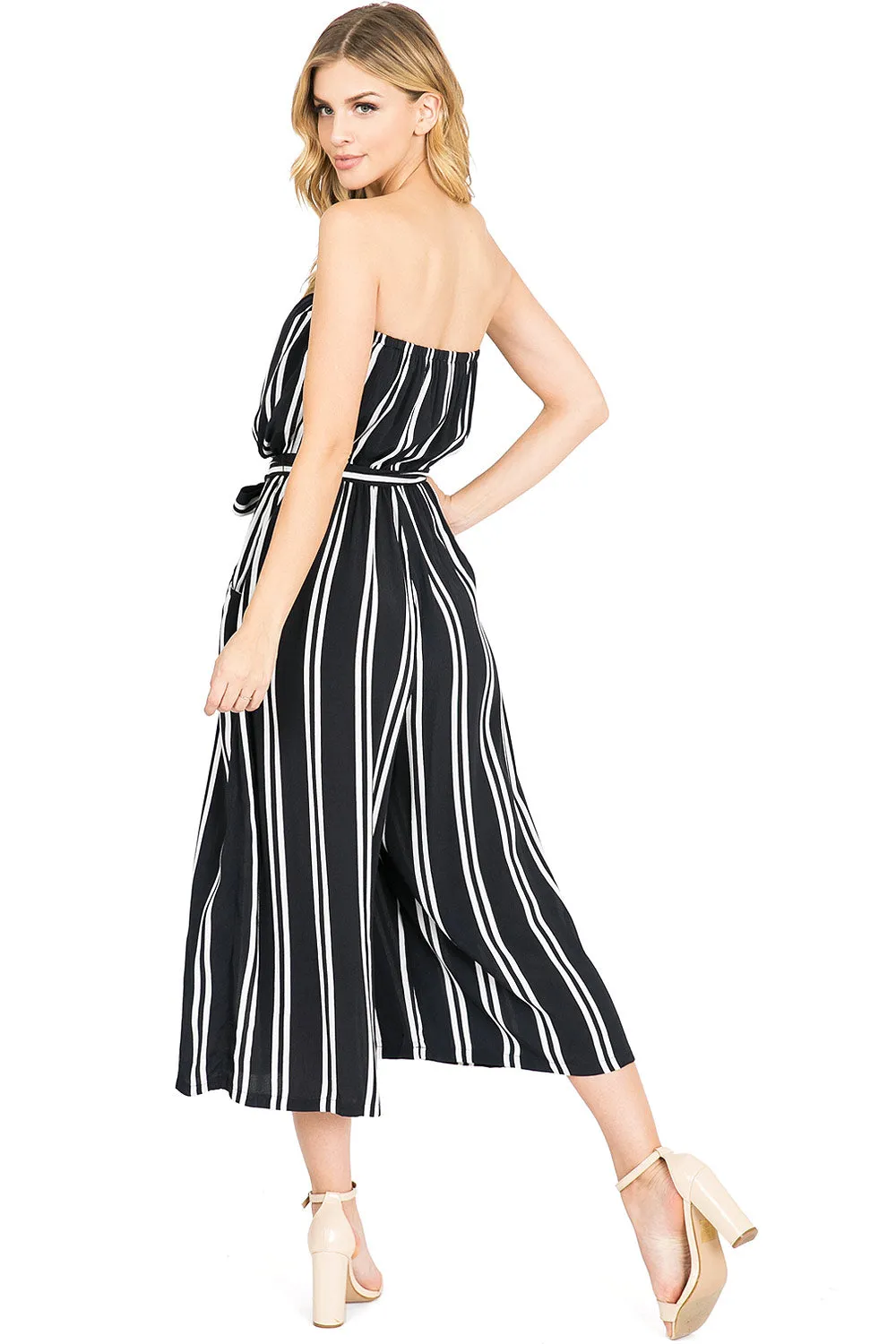 Jewels Stripe Culotte Jumpsuit