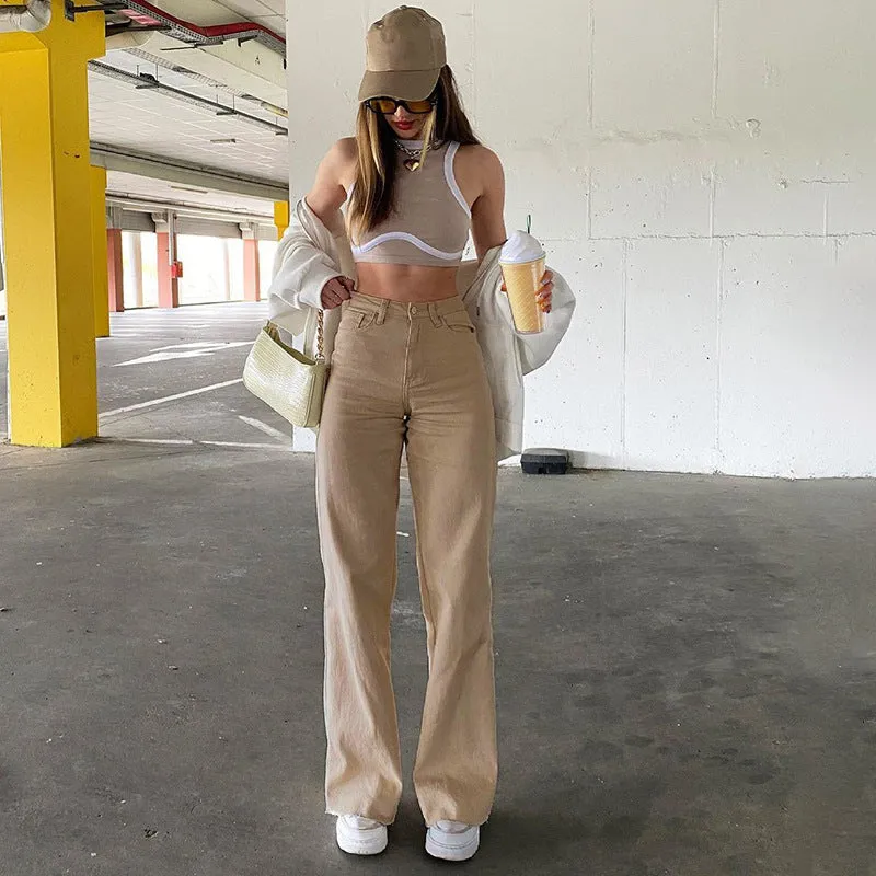 Julia Fashion - Fashion Women Pants High Waist Leg Femme Jeans