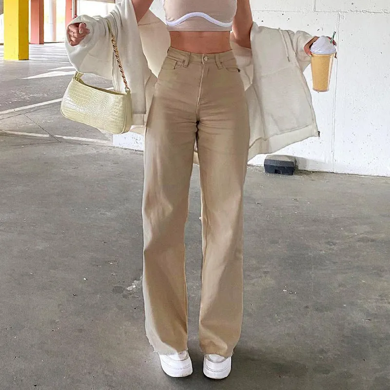 Julia Fashion - Fashion Women Pants High Waist Leg Femme Jeans