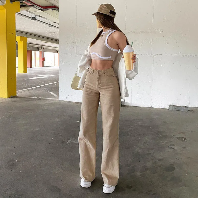 Julia Fashion - Fashion Women Pants High Waist Leg Femme Jeans