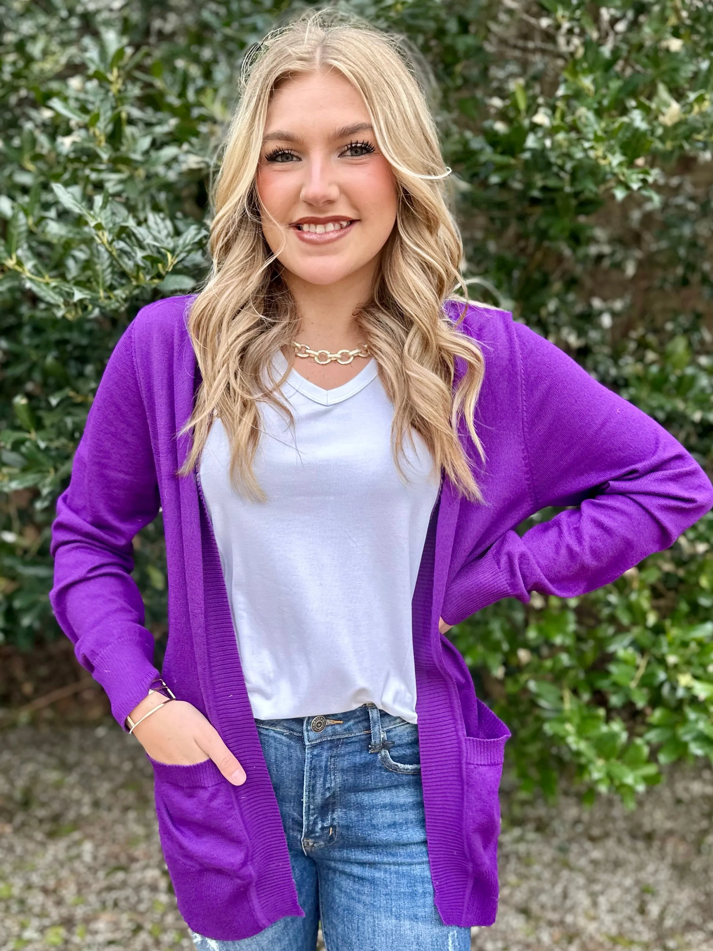 Let It Go Purple Cardigan