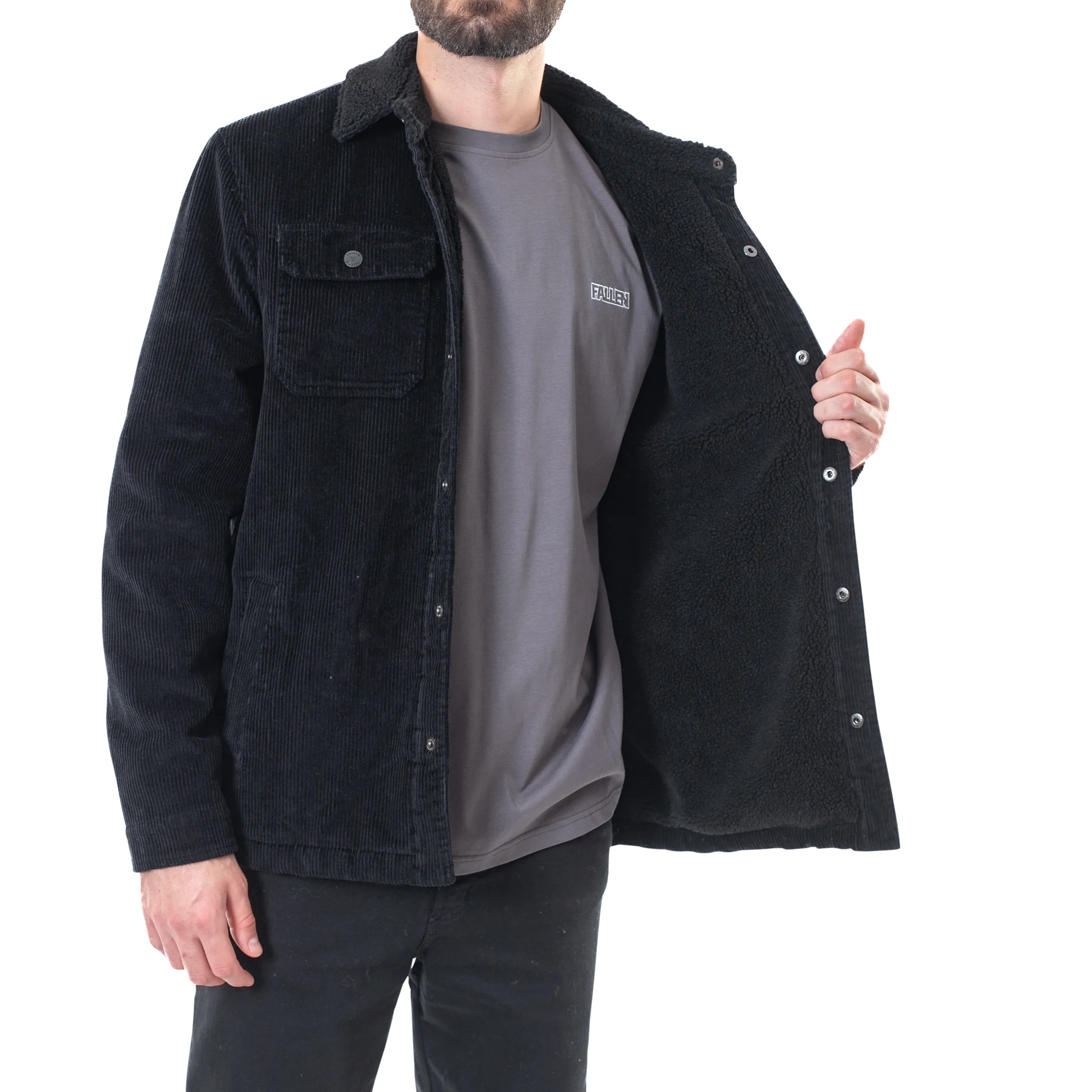 LIGHT LAMB JACKET - BLACK/BLACK