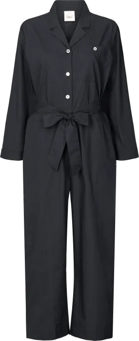 Lotus Jumpsuit Cotton Poplin - Black