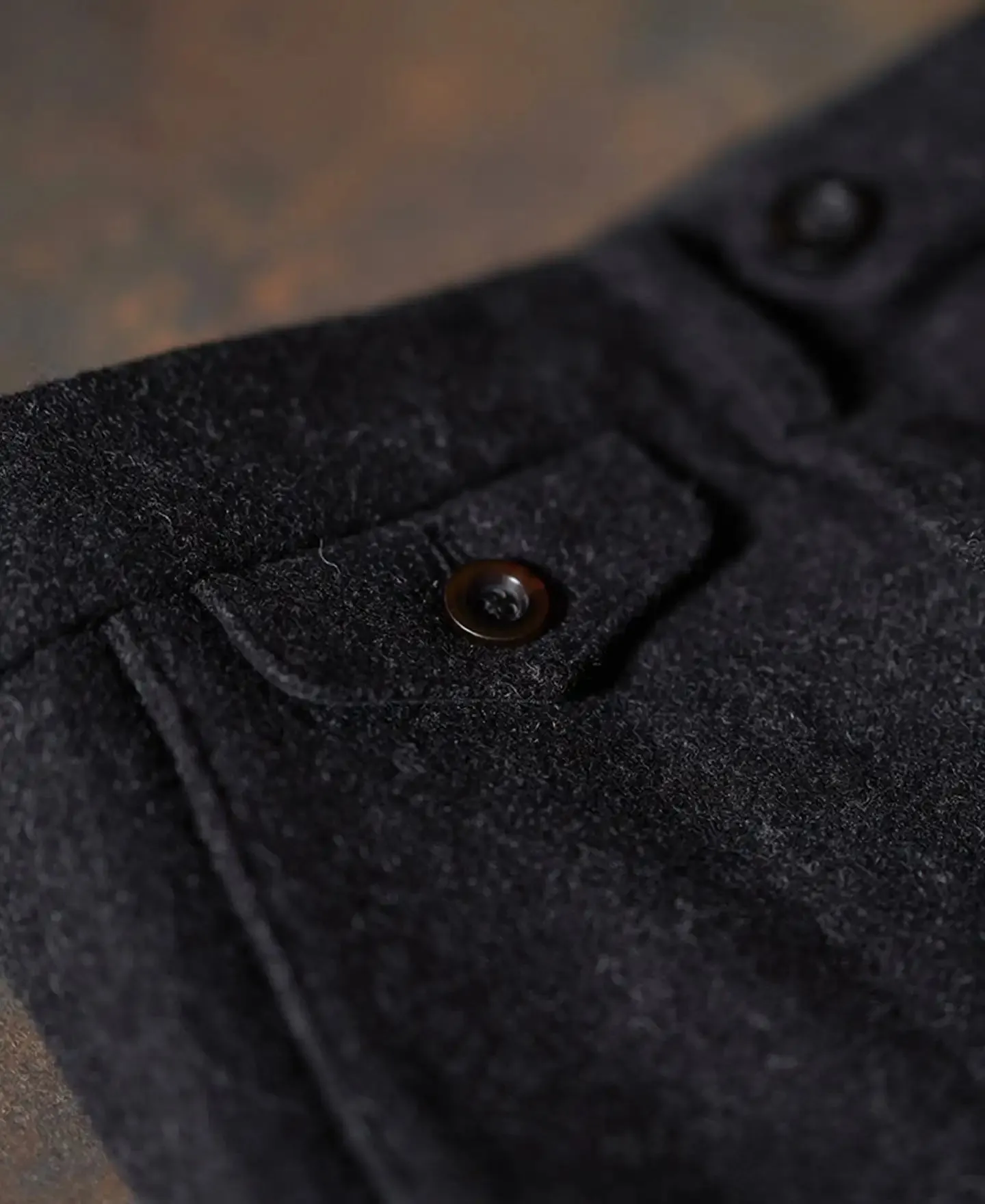 Men's Tweed Pants High Waist Straight Business Style
