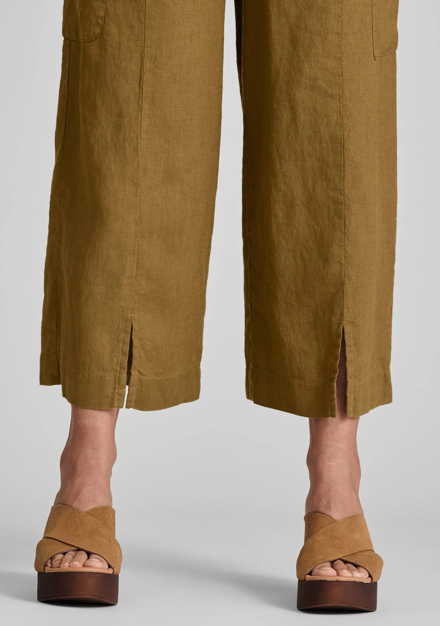 Modern Flood - Linen Pants With Elastic Waist