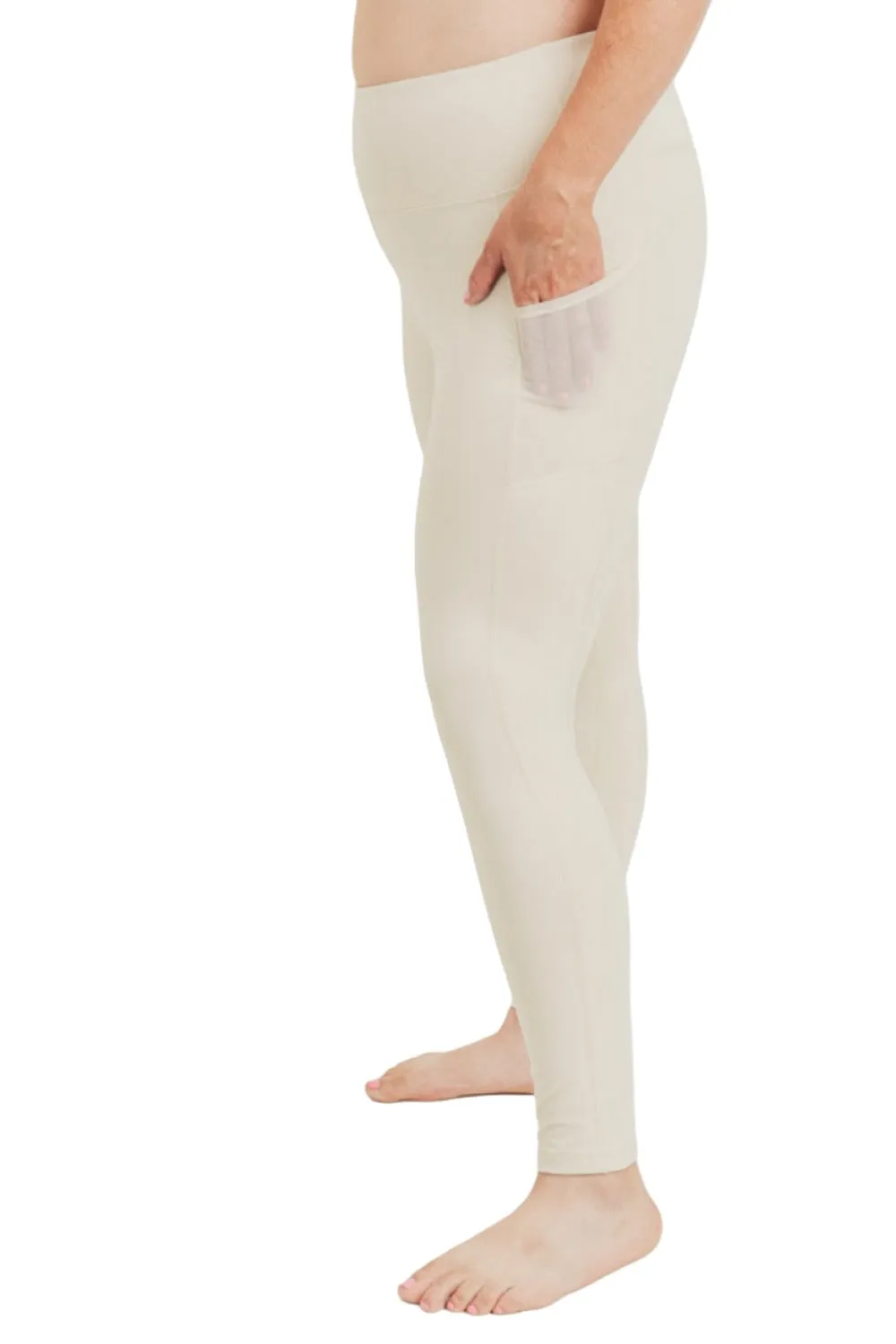 Mono B High waist Essential Leggings with Mesh Pockets APH2420 Plus