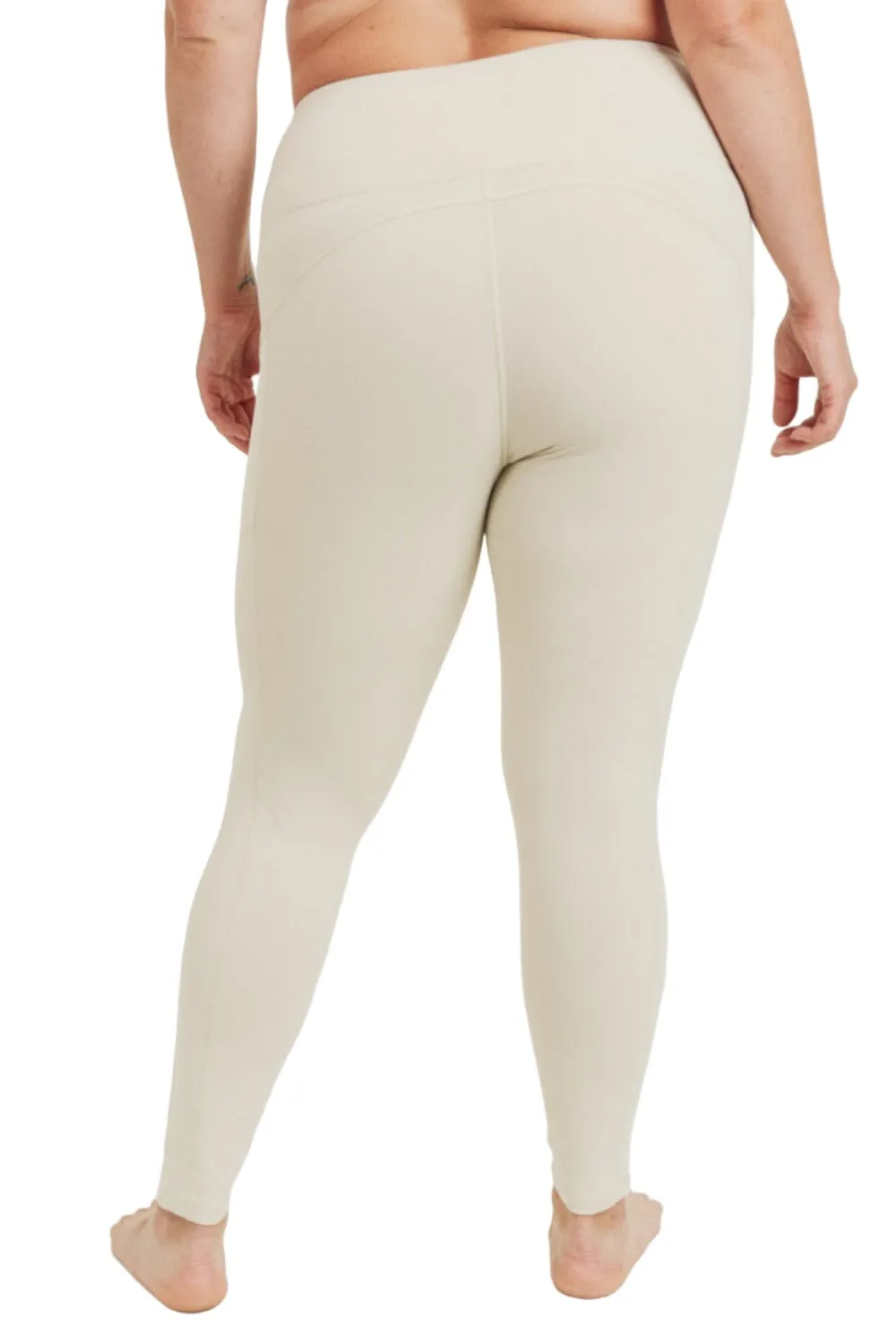 Mono B High waist Essential Leggings with Mesh Pockets APH2420 Plus