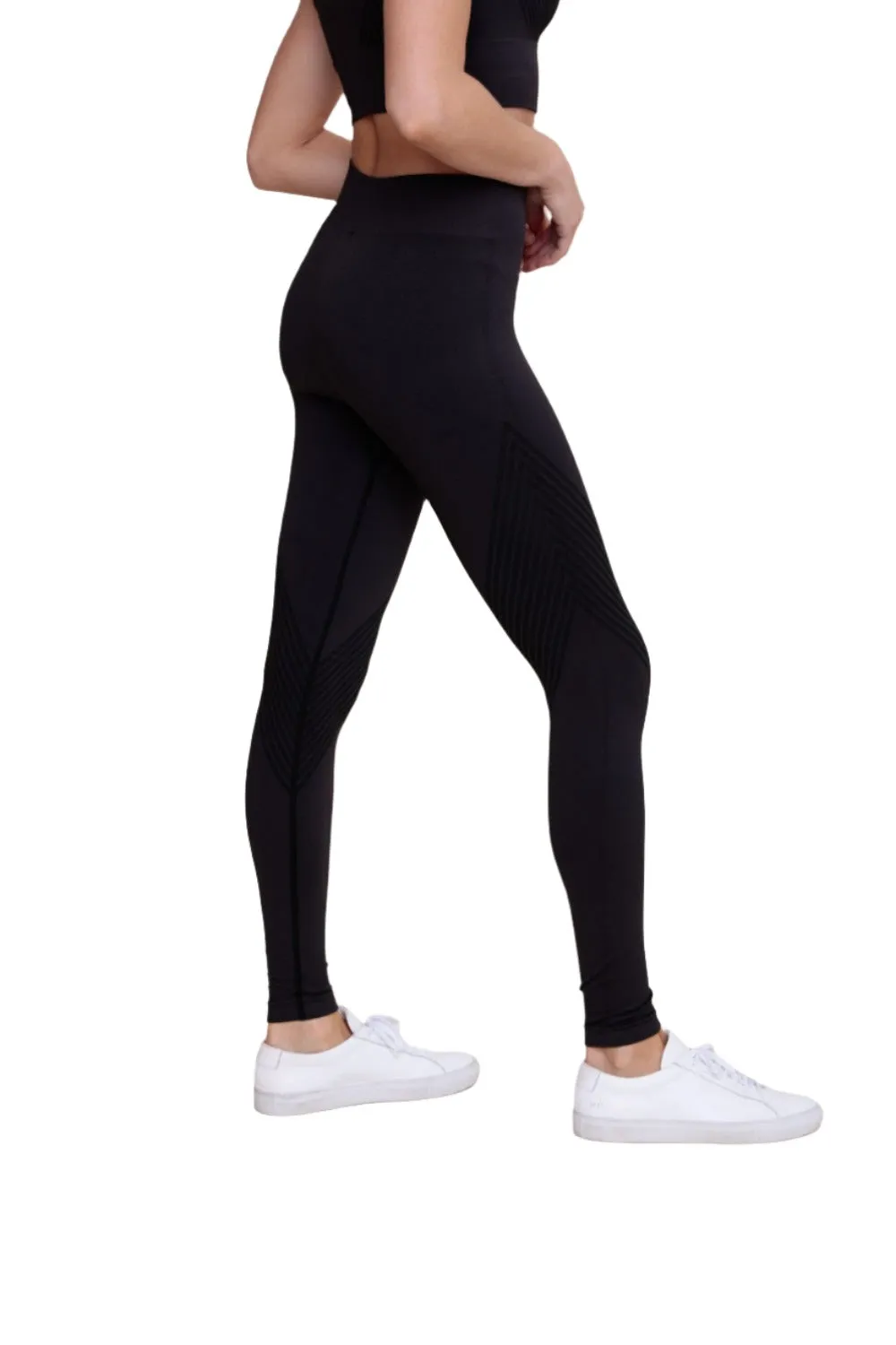 Mono B Seamless Striped High-Waist Leggings APH-A0888