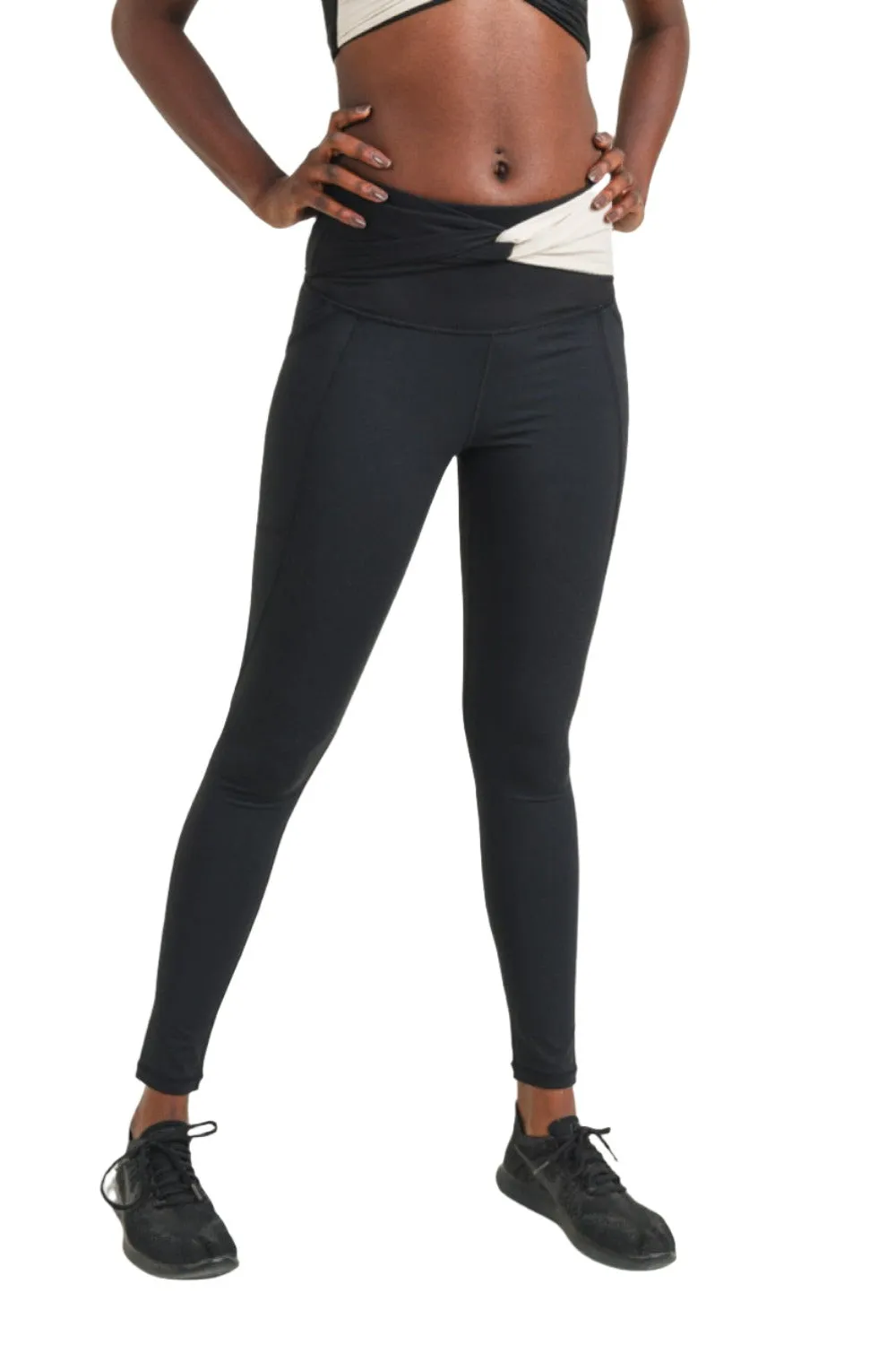 Mono B Split Twisted High Waist Leggings APH2969