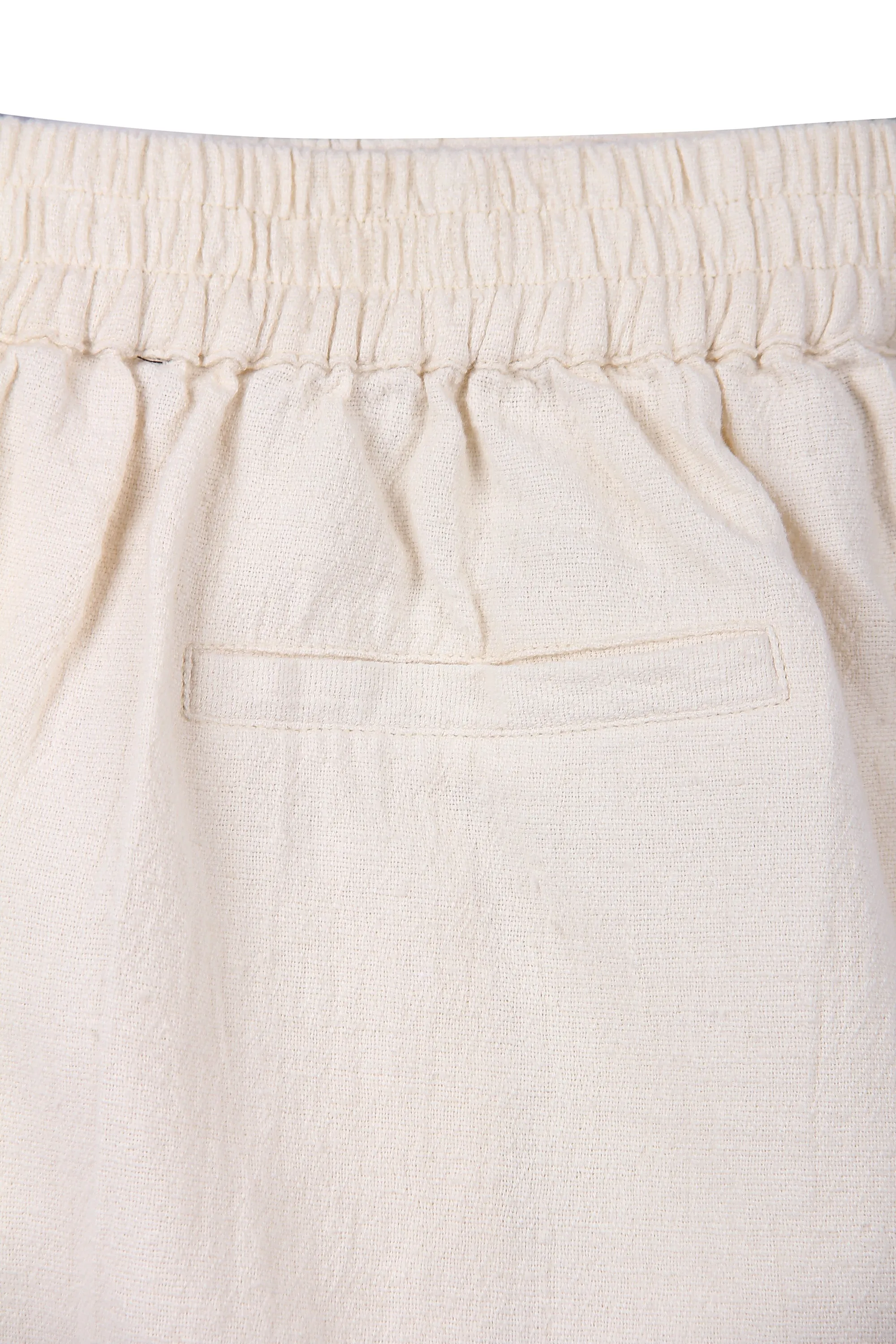 NEW! Cotton Hemp Pants Off-White