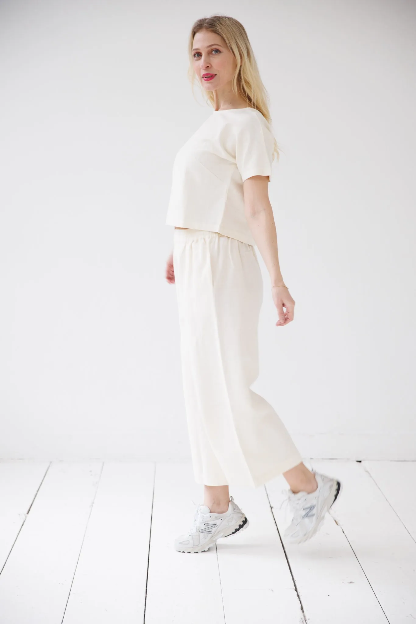 NEW! Cotton Hemp Pants Off-White