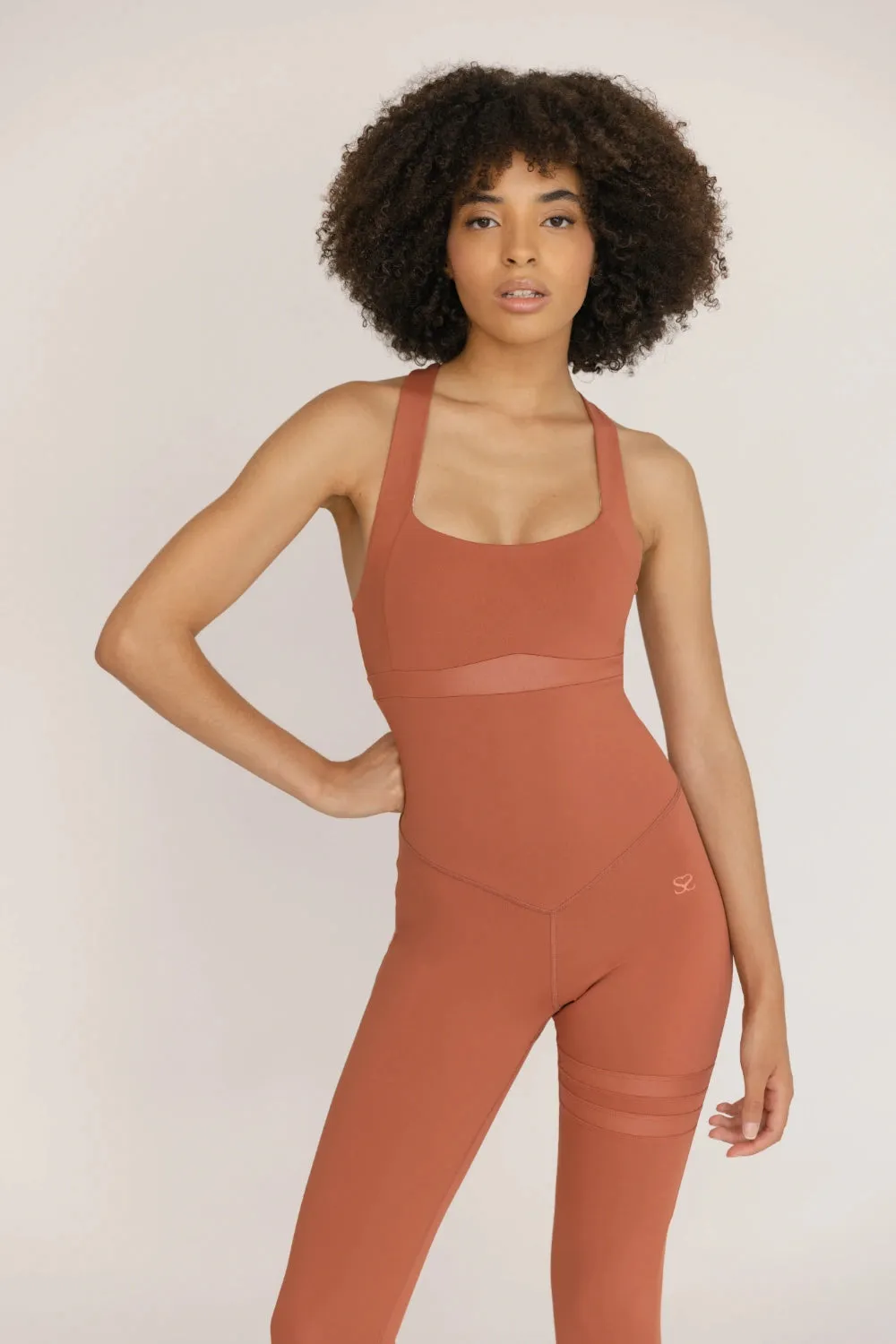 Nicole Sandstone Red Jumpsuit