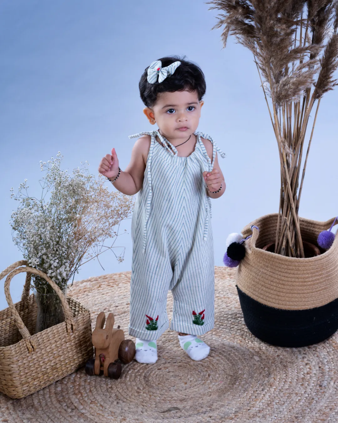 Organic Cotton Extendable Baby Jumpsuit for Girls