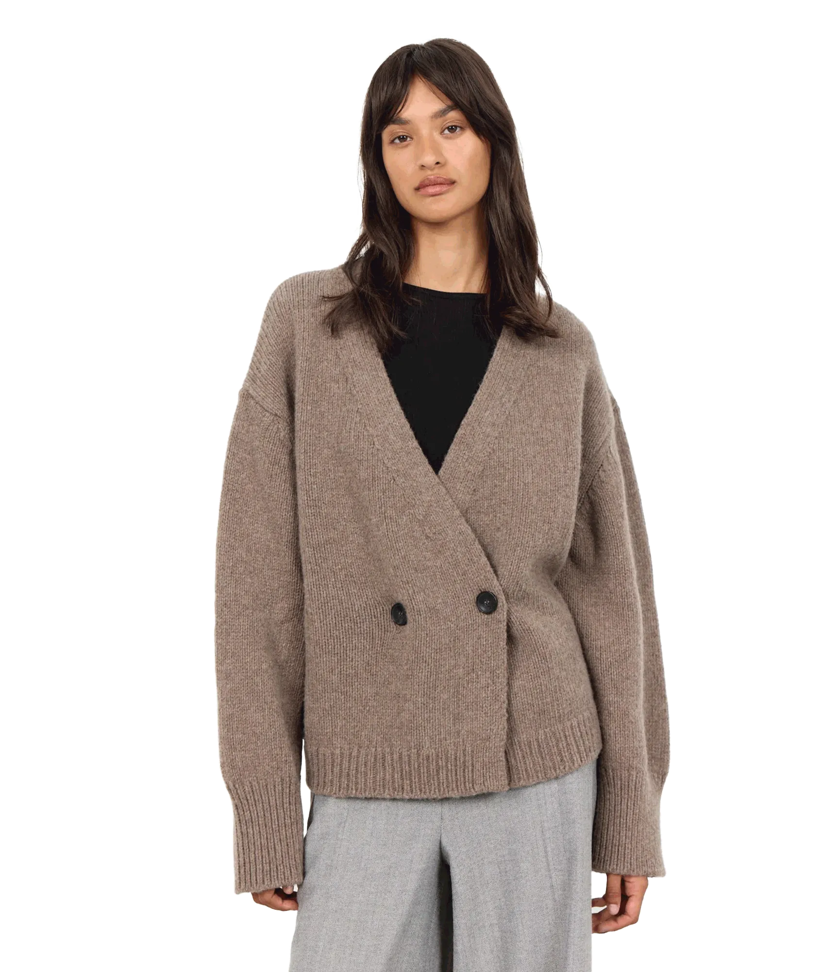 Perle Knitted Cardigan - Beige
