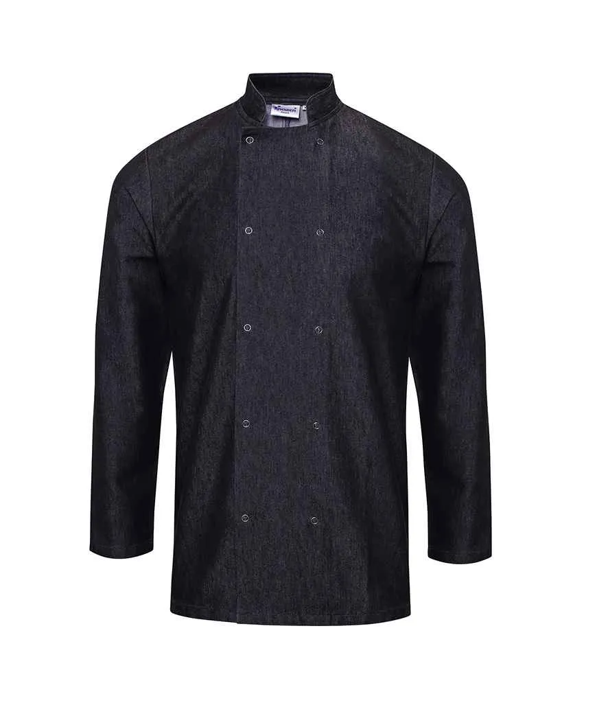 Premier Denim Chef's Jacket | Black Denim