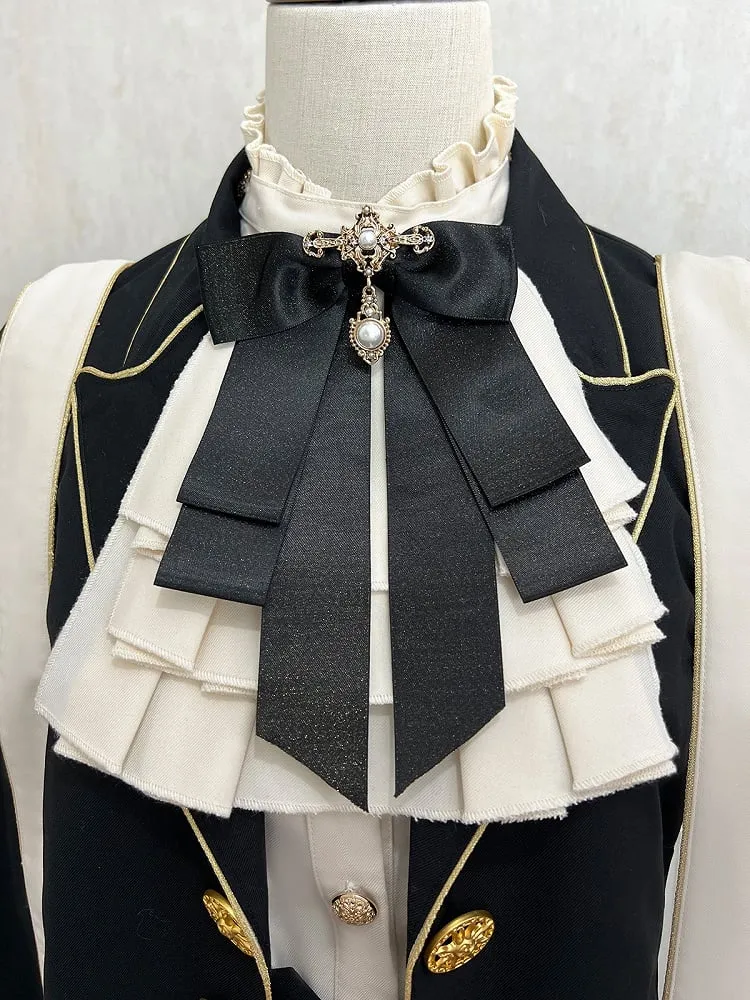 Prince Style Ouji Lolita Full Set Long Sleeves Shirt   Blazer Collar Coat   High Waist Pants