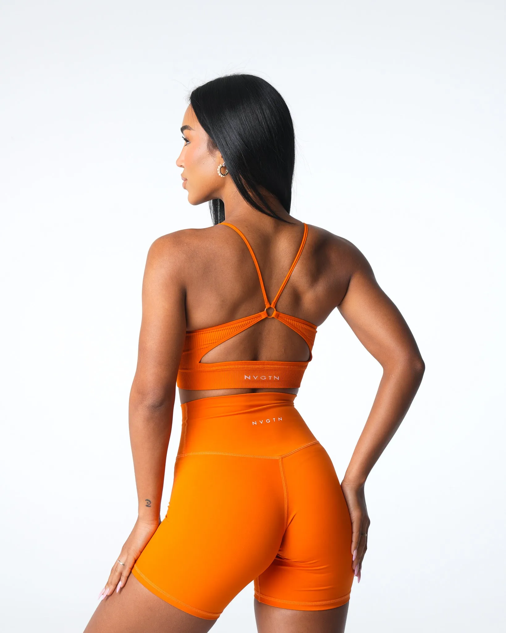 Pumpkin Spice Glimpse Ribbed Seamless Bra