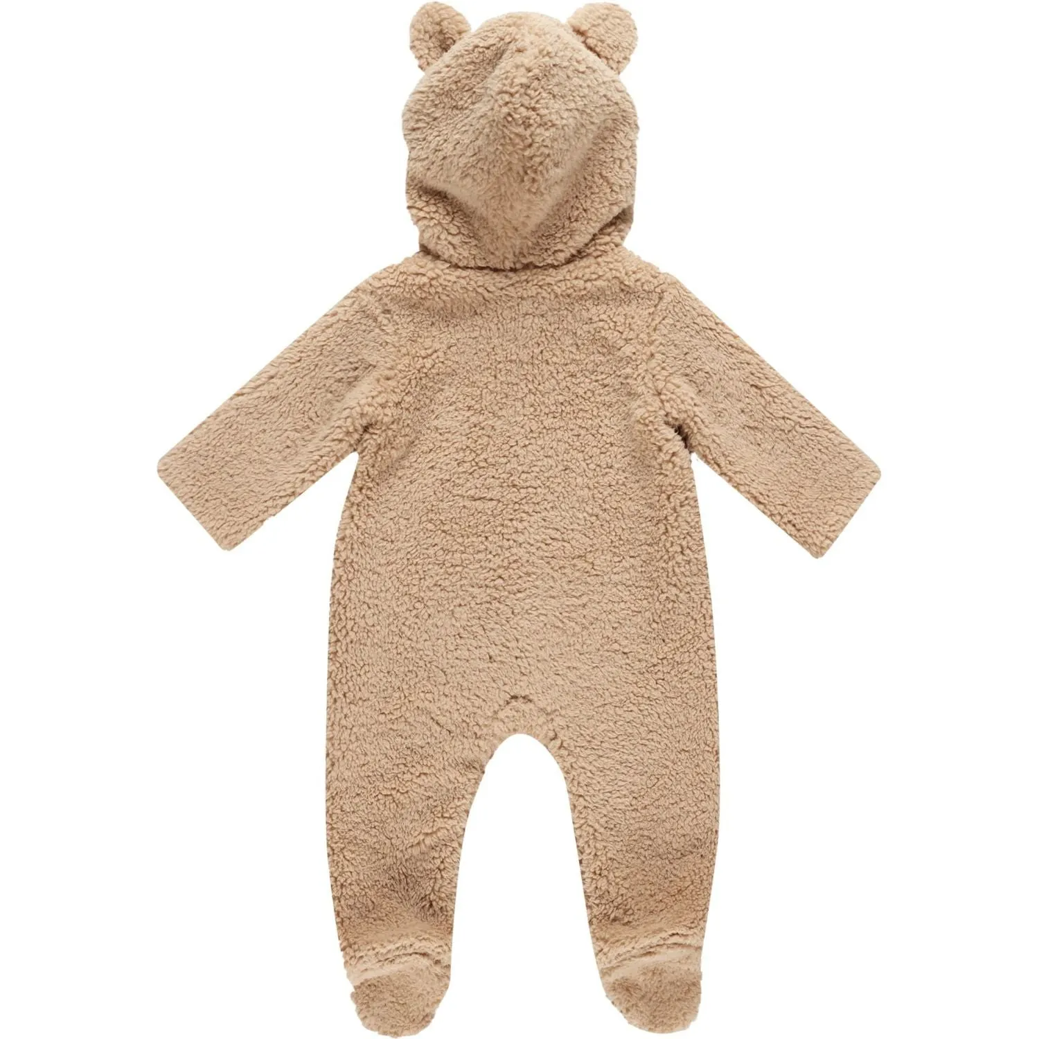 Quincy Mae Bear Jumpsuit - Beige