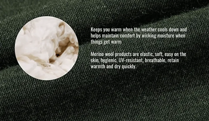 Romano nx Merino Wool Bamboo Full Sleeves Round Neck Thermal for Men
