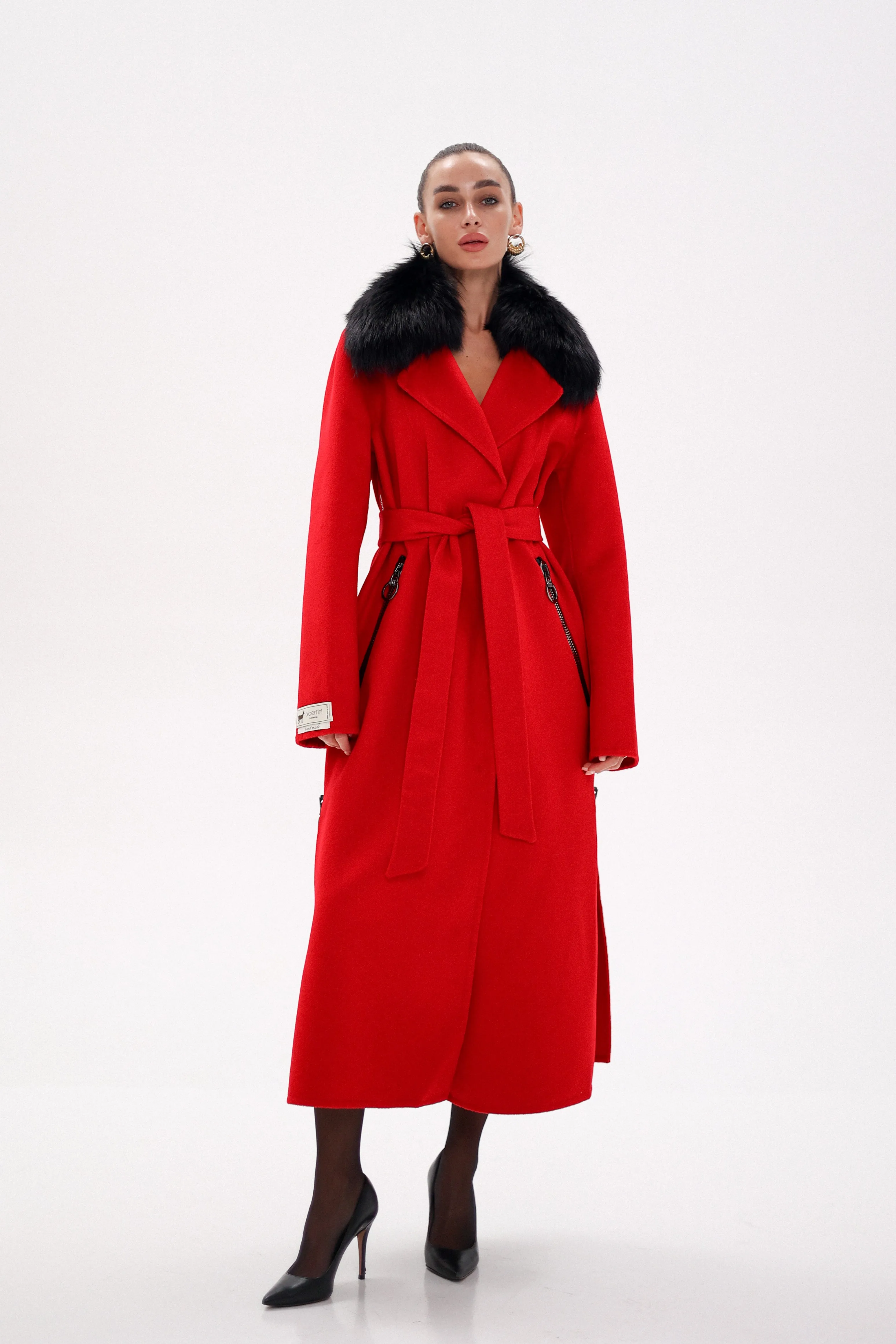 Saga®Furs Silver Fox Wool Alpaca Coat