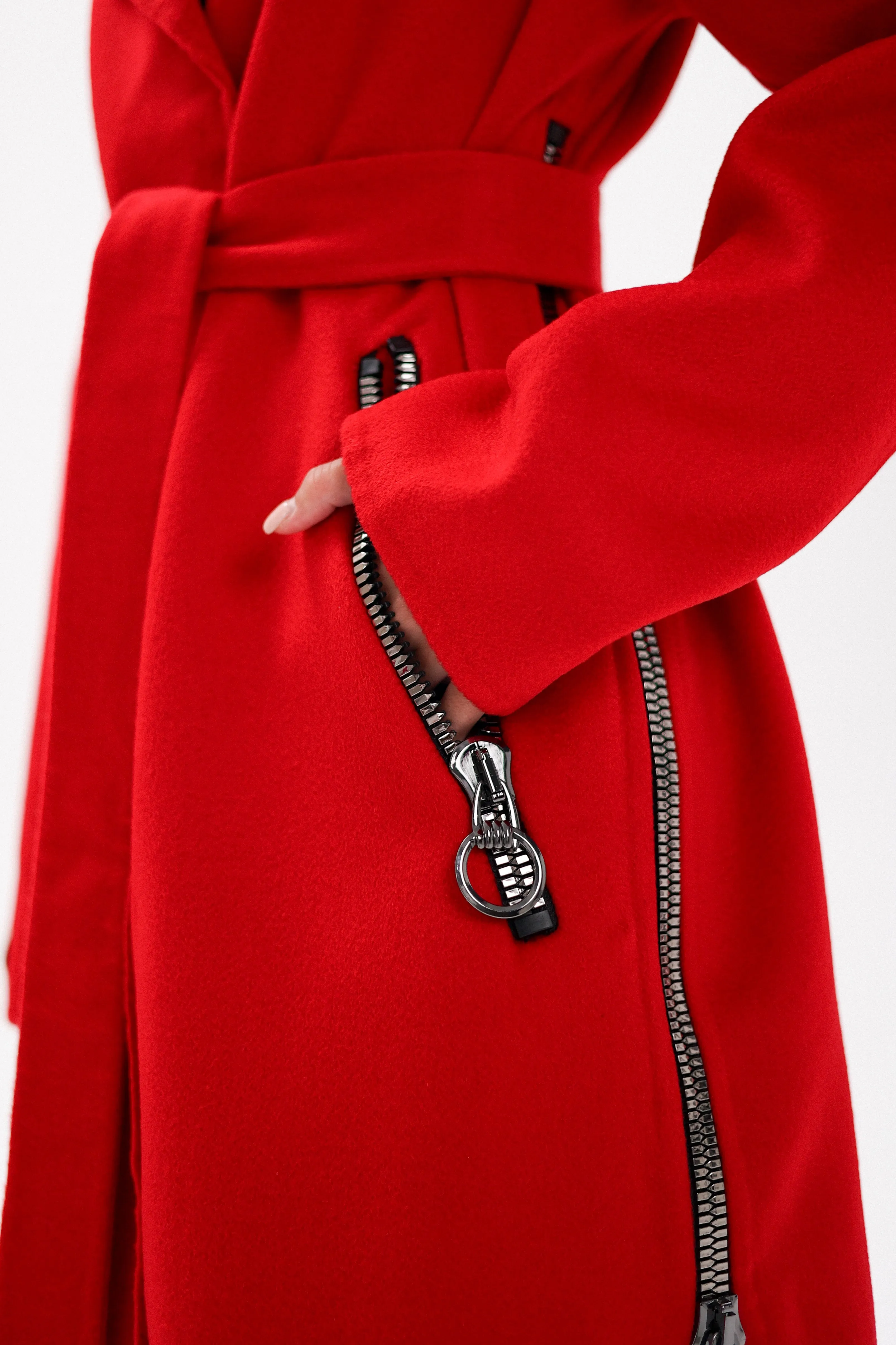 Saga®Furs Silver Fox Wool Alpaca Coat