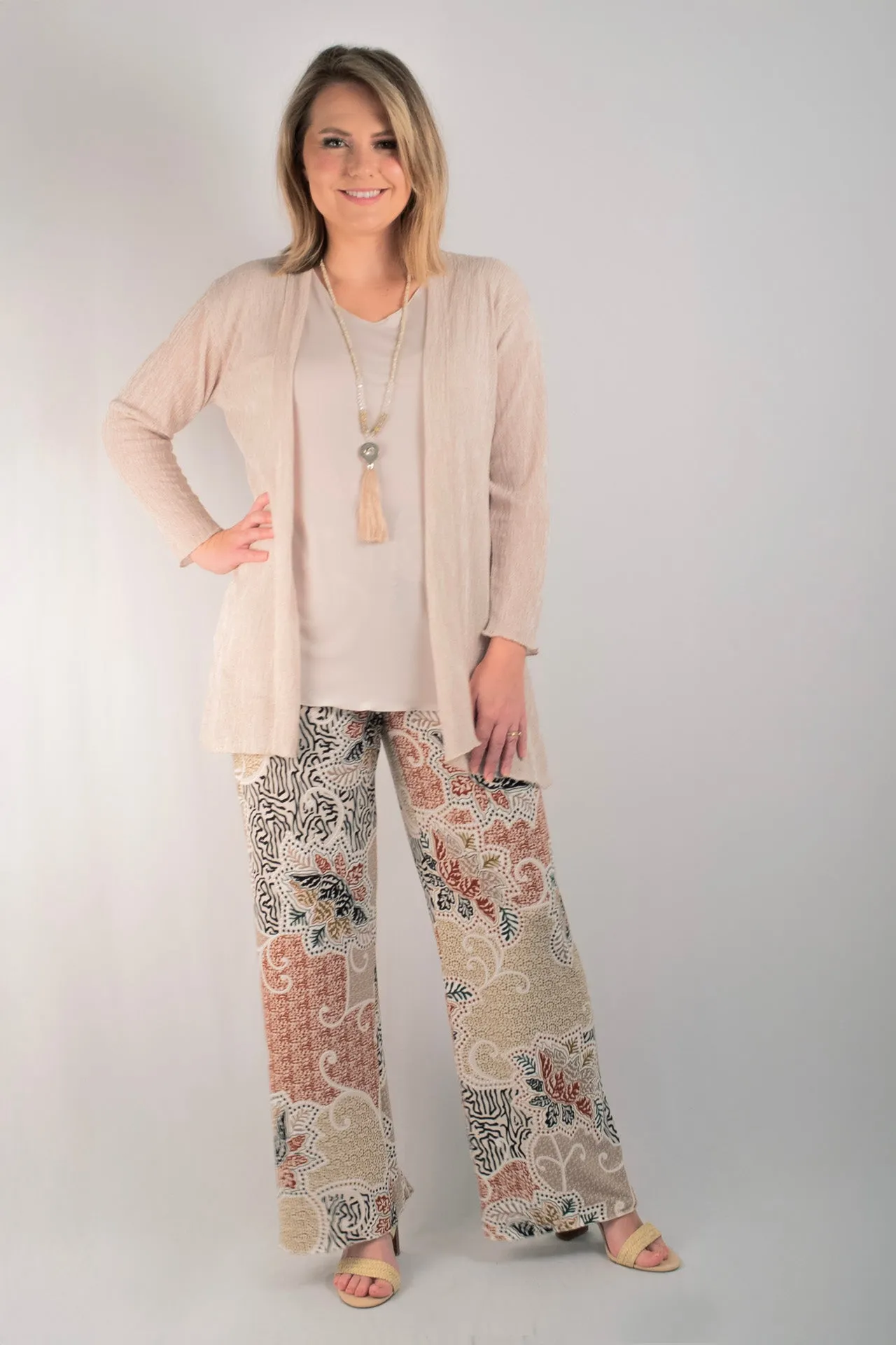 Sand Haven Poly/Rayon Long Sleeve Cardigan