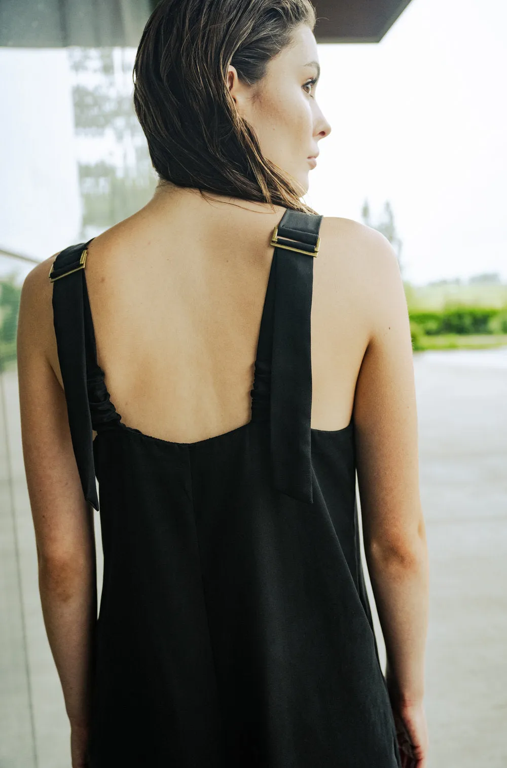 Santa Clara Jumpsuit in Black Tencel