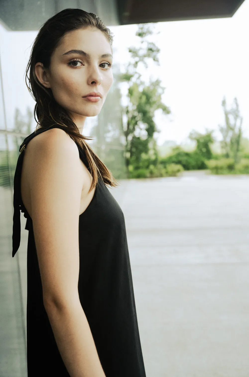 Santa Clara Jumpsuit in Black Tencel