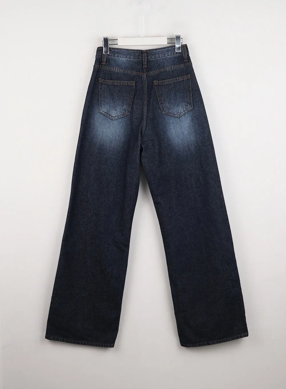 Streetwear Mid-Rise Wide Denim ID305