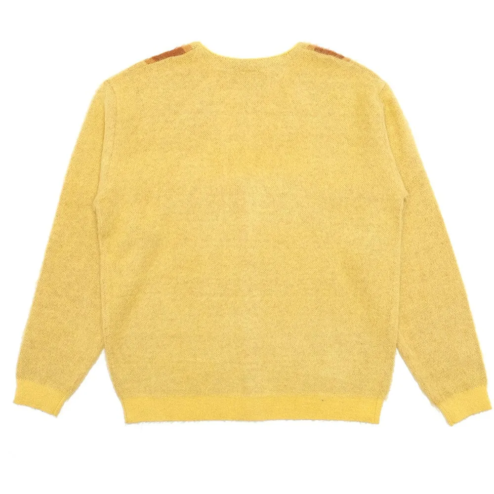Students Golf Ellis Mohair Cardigan - MUSTARD