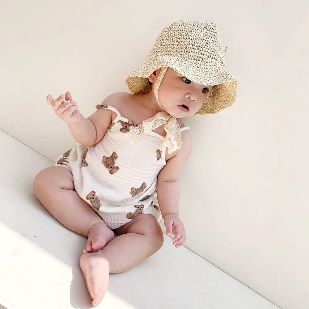 Teddy Bear Gauze Jumpsuit