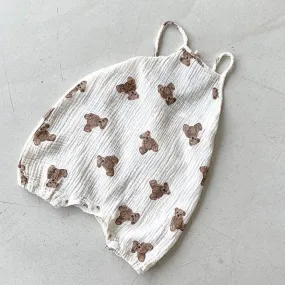 Teddy Bear Gauze Jumpsuit