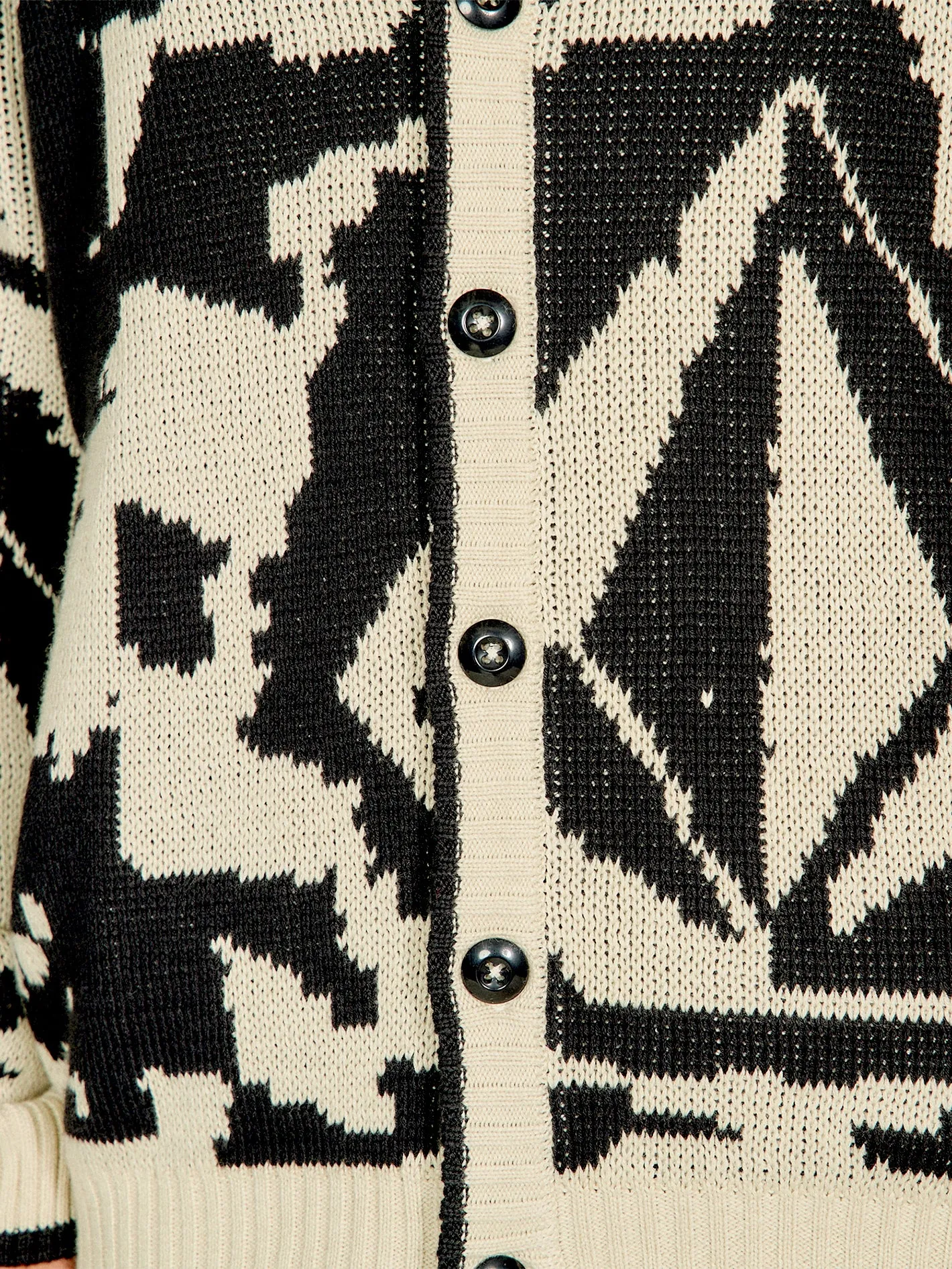 Tokyo True Collage Cardigan - Dirty White