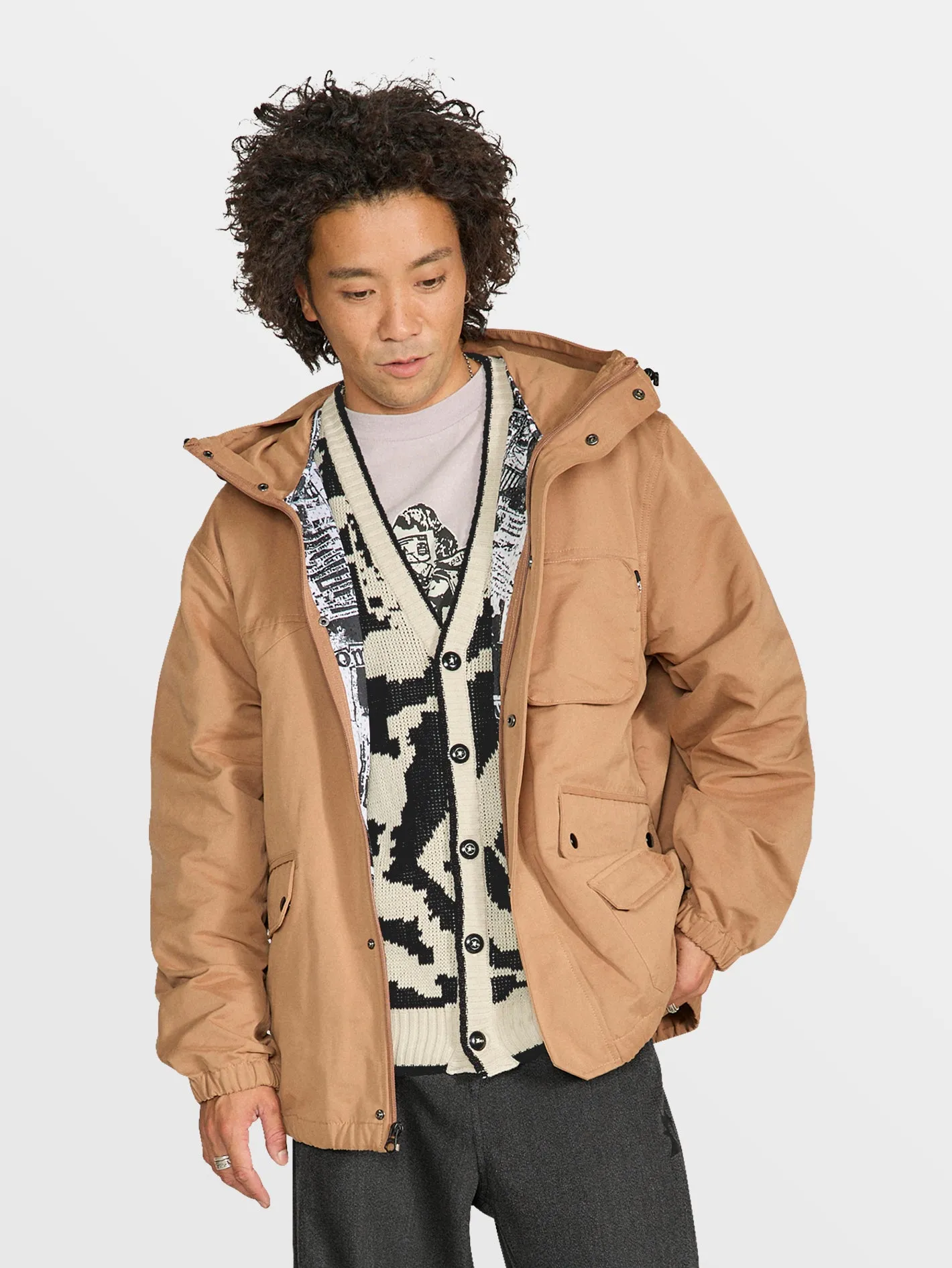 Tokyo True Collage Cardigan - Dirty White