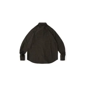 Toleet 90s streetwear aesthetic chandler bing Autumn 2024 New Long Sleeve Black Color Plaid Shirt Coat Autumn