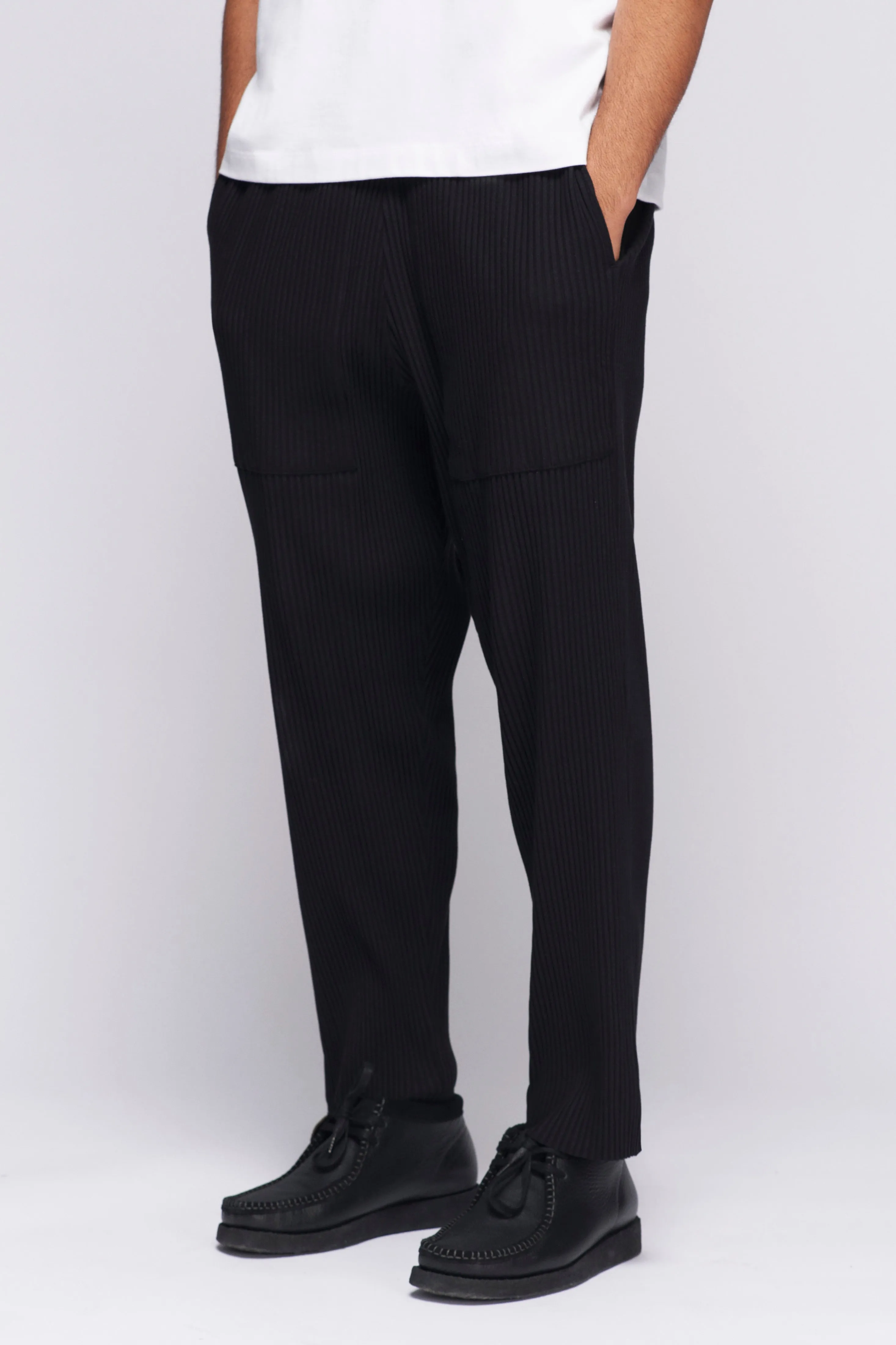 Unisex Rib Pant in Black