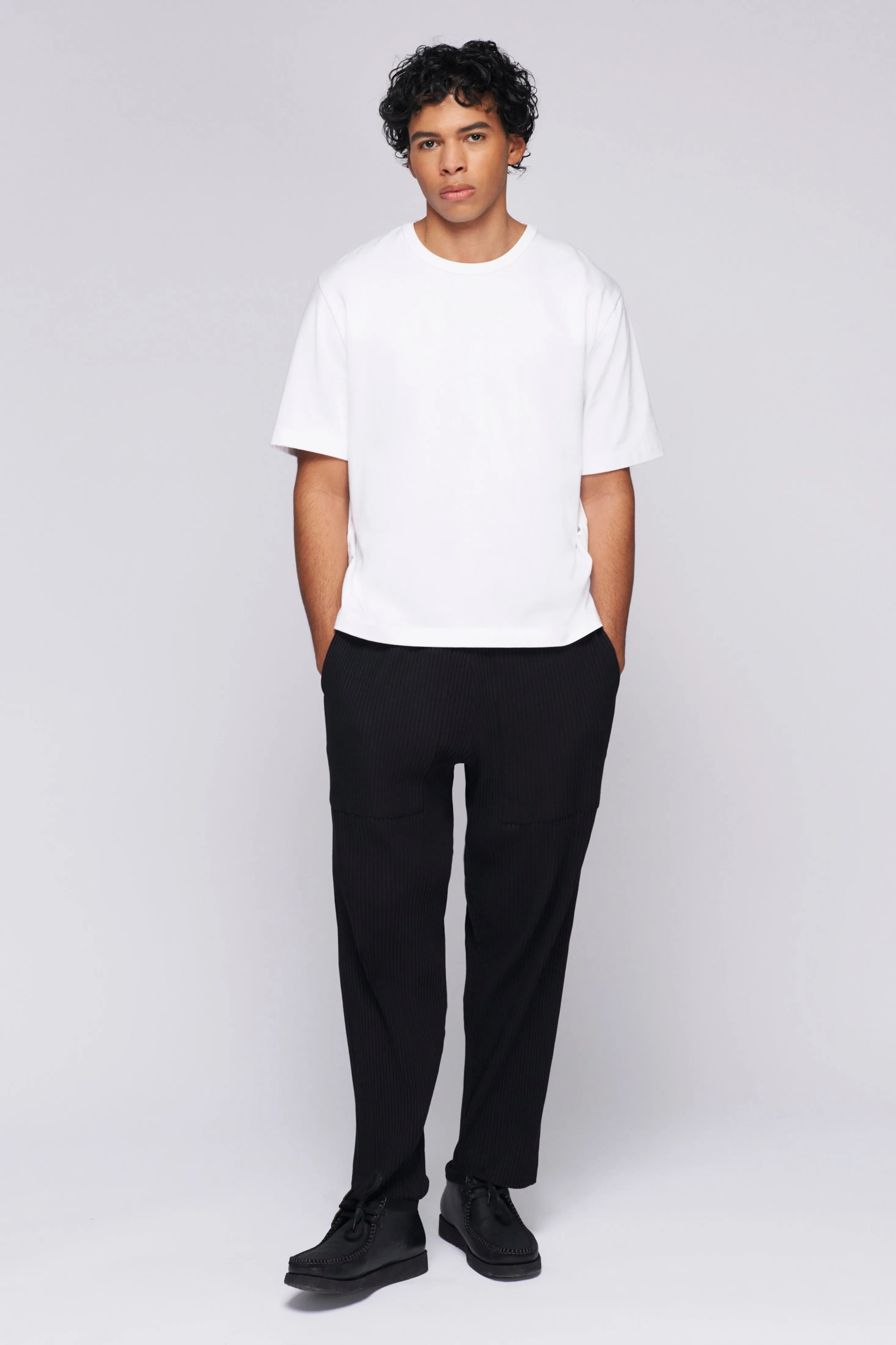 Unisex Rib Pant in Black