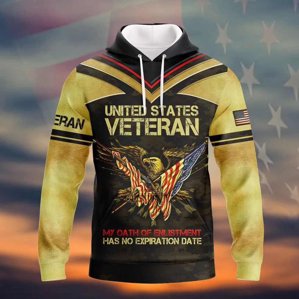United States Veteran Shirts, 3D All Over Print Veteran Polo Shirt Short Sleeve, Best Gift For A Veteran