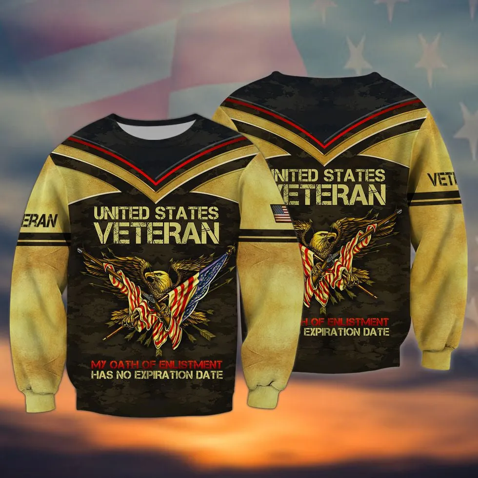 United States Veteran Shirts, 3D All Over Print Veteran Polo Shirt Short Sleeve, Best Gift For A Veteran