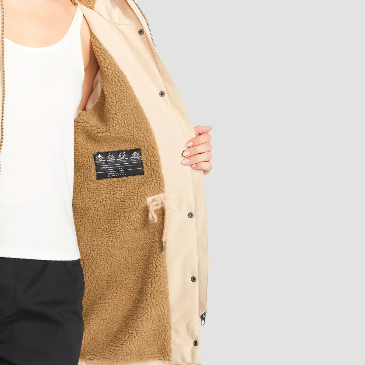 Volcom Walk On By 5K Parka Jacket Khaki - Womens