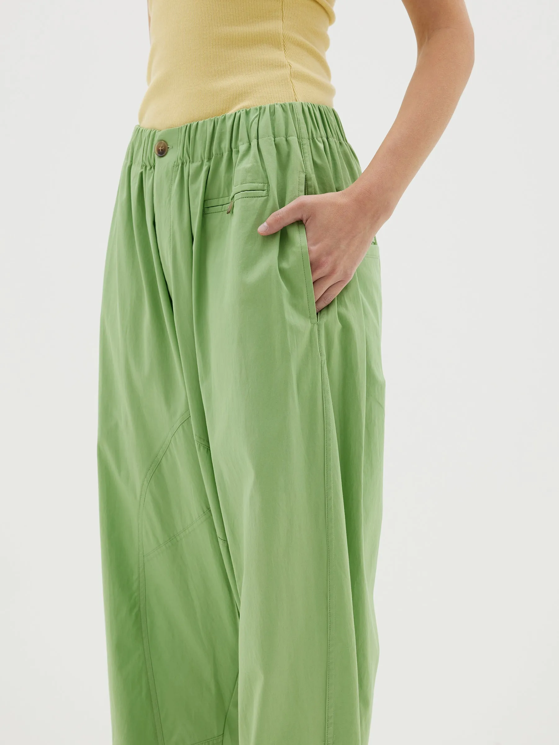 voluminous cotton poplin pant