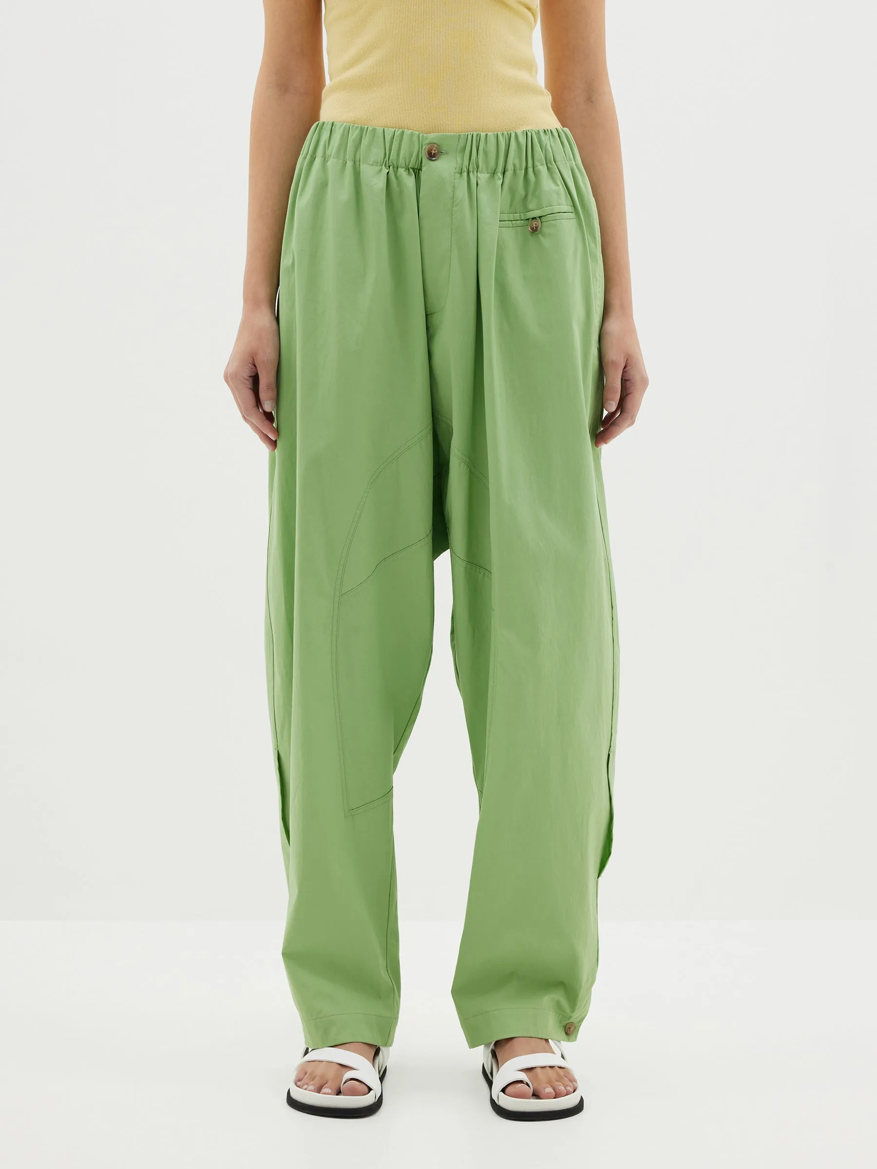 voluminous cotton poplin pant